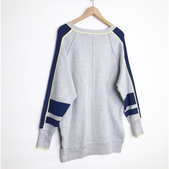 Anthropologie daily practice color block crewneck jersey mini jumper dress - Picture 8 of 13